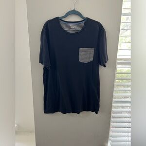 Banana Republic Black Tee with Striped Pocket